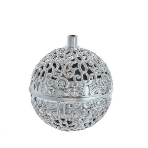 Battery-Operated Chirping Bird Ornament -  Silver