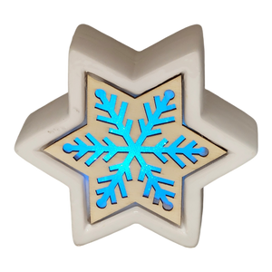 Color Changing Dolomite & Wood Decor - Snowflake