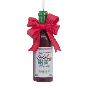 Santa's Wine Ornament - Dated 2022