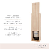 1-bottle wooden wine box by twine®