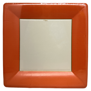 Grosgrain Deep Orange - Square Dinner Plate