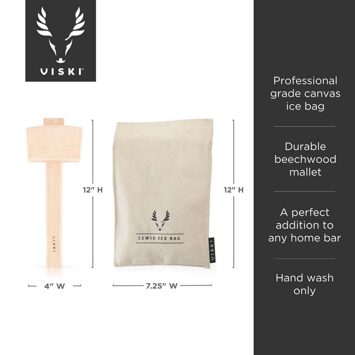 Lewis ice bag and mallet viski®