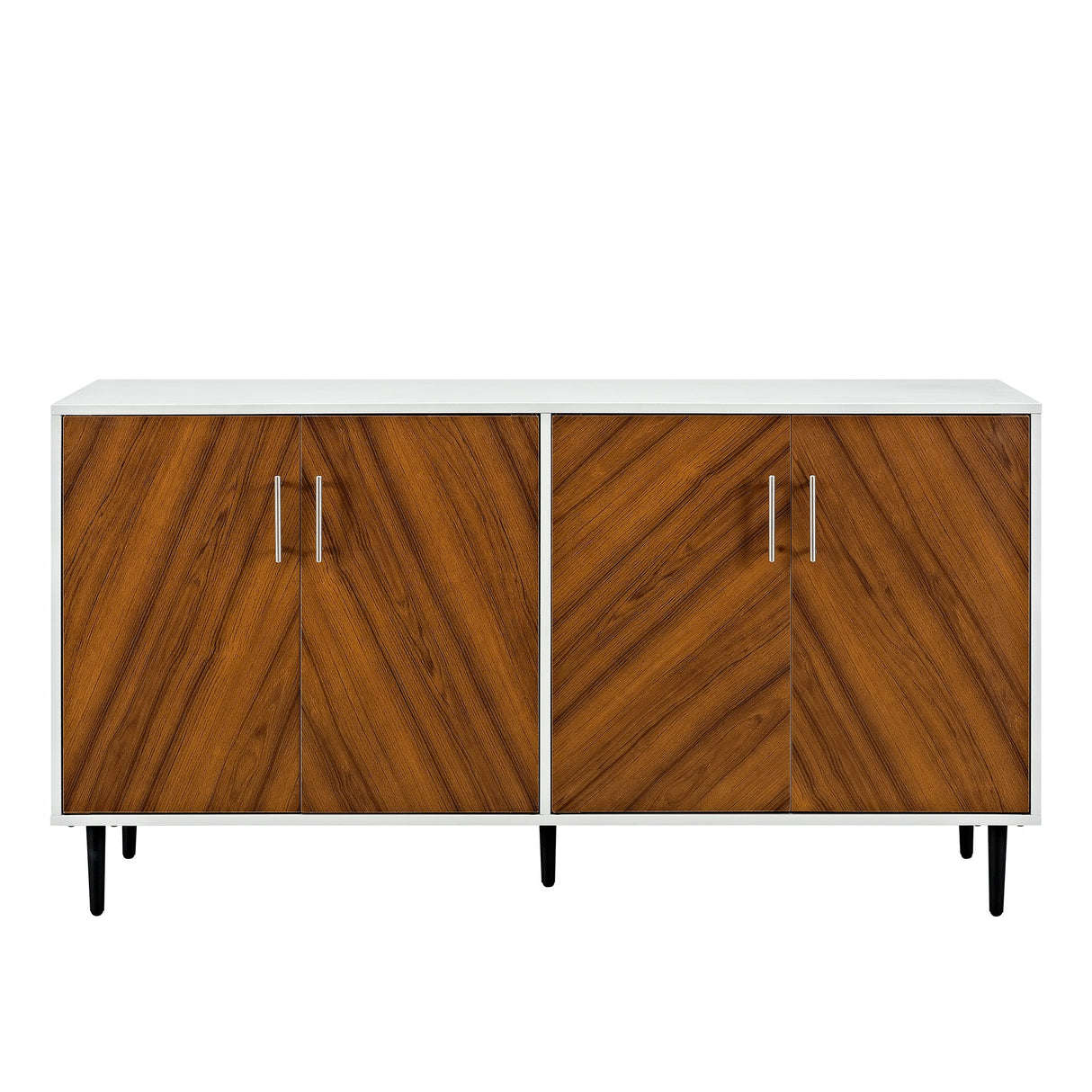 Quenched Buffet Cabinet with Metal Legs and 4 Doors - Buffets & Sideboards