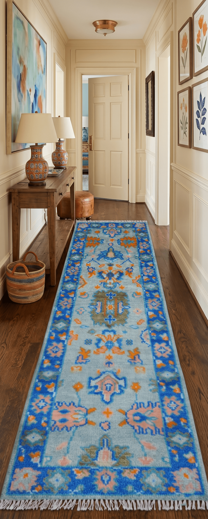 Quick Ship 2.6x8 Traditional Silver And Blue Hand Knotted Wool Rug