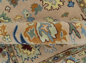 Quick Ship 2x3 Hand Tufted Modern Oushak Peach And Rust Wool Rug