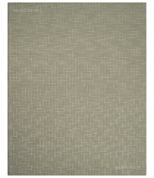 Quick Ship 8x10, 9x12 Beige Contemporary Hand Tufted Wool Rug