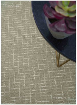 Quick Ship 8x10, 9x12 Beige Contemporary Hand Tufted Wool Rug