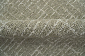 Quick Ship 8x10, 9x12 Beige Contemporary Hand Tufted Wool Rug
