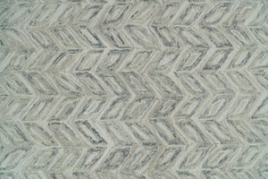 Quick Ship 8x10 Hand Tufted Modern Style Beige And Gray Wool Rug