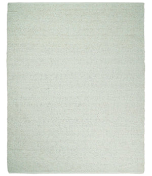 Quick Ship Modern Solid Design White Hand Loom 8x10 Wool Rug