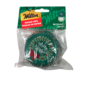Merry Christmas  Traditional Standard Baking Cup - 24 Count