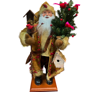 Cardinal and Berries Santa - 20"