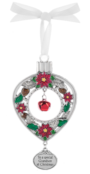 Jingle Bell Ornament - To a Special Grandson at Christmas