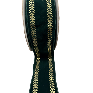 Elegant Forest Green Velour Ribbon