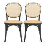 Qyros Dining Chair with Round Backrest and Curved Legs, Set of 2 - Dining Chairs