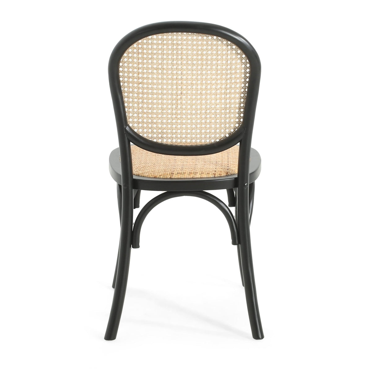 Qyros Dining Chair with Round Backrest and Curved Legs, Set of 2 - Dining Chairs