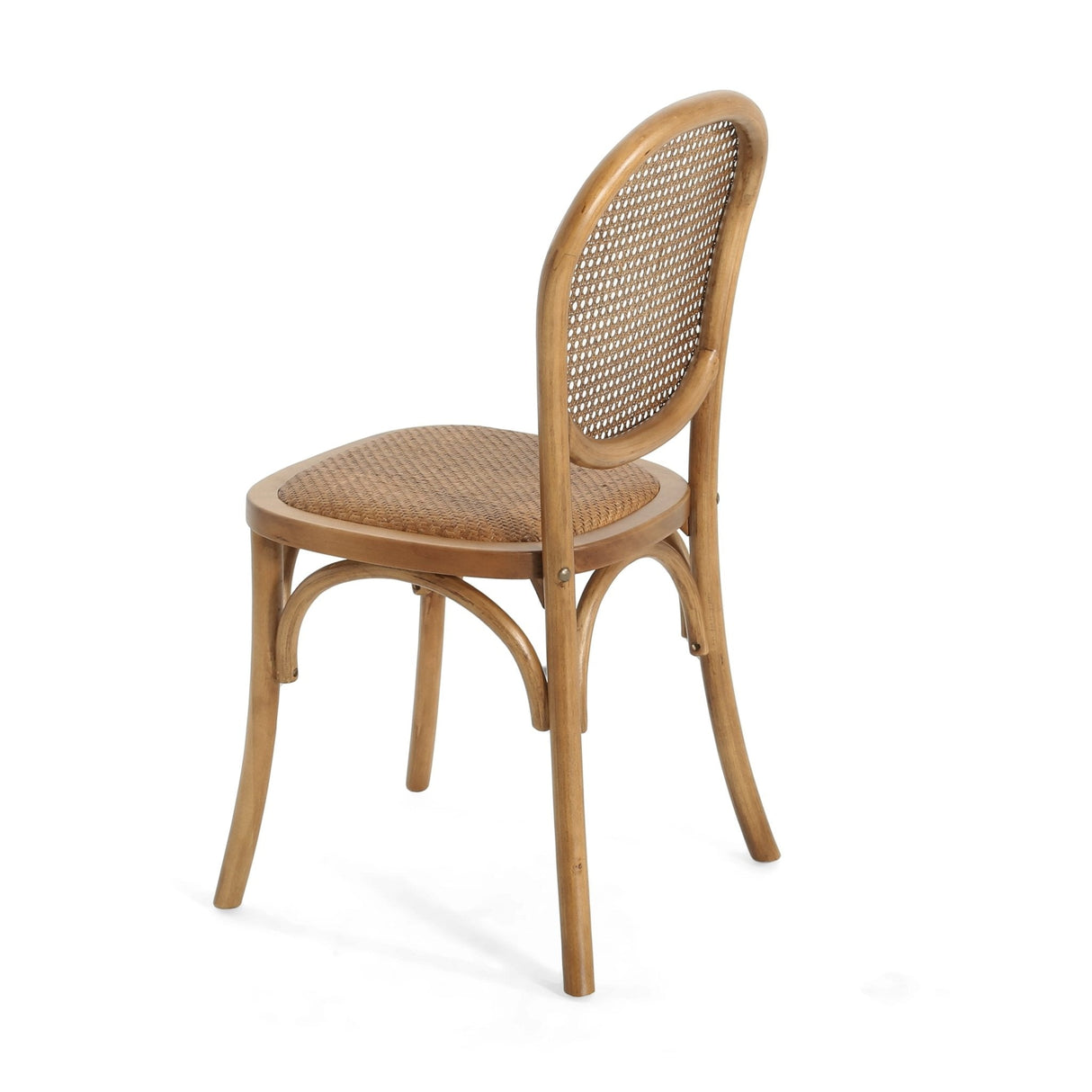 Qyros Dining Chair with Round Backrest and Curved Legs, Set of 2 - Dining Chairs