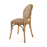 Qyros Dining Chair with Round Backrest and Curved Legs, Set of 2 - Dining Chairs