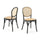 Qyros Dining Chair with Round Backrest and Curved Legs, Set of 2 - Dining Chairs
