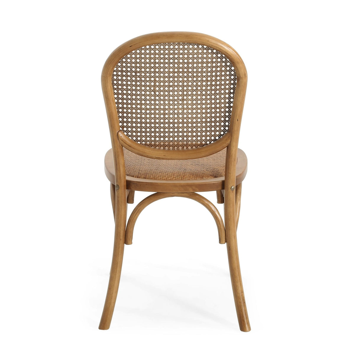 Qyros Dining Chair with Round Backrest and Curved Legs, Set of 2 - Dining Chairs