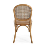 Qyros Dining Chair with Round Backrest and Curved Legs, Set of 2 - Dining Chairs