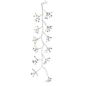 Silver Bark Multicolored Fairy Light Garland - 6 Feet Long