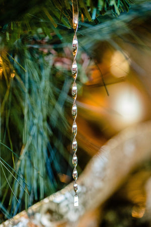 Victorian Christmas Tree Tinsel-Handmade Tin Icicle Ornaments