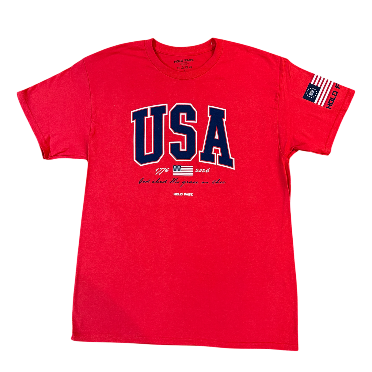 Hold Fast USA Strong Red T-Shirt -