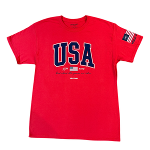 Hold Fast USA Strong Red T-Shirt -