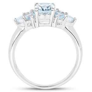 2.32 Carat Genuine Blue Topaz .925 Sterling Silver Ring