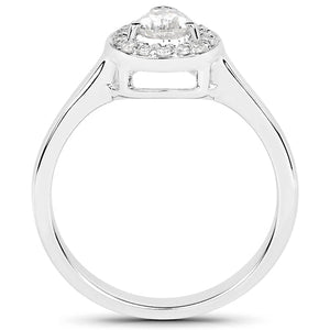 14K White Gold 0.63 Carat Genuine White Diamond Ring