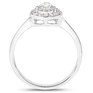14K White Gold 0.70 Carat Genuine White Diamond Ring