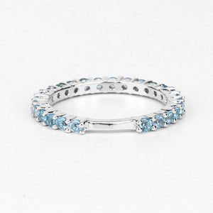 0.94 Carat Genuine Swiss Blue Topaz .925 Sterling Silver Ring