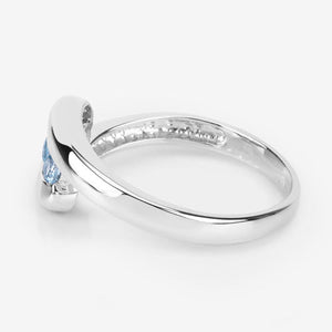 0.74 Carat Genuine Blue Topaz .925 Sterling Silver Ring