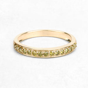0.32 Carat Genuine Yellow Diamond 14K Yellow Gold Ring (I1-I2)