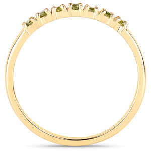 0.22 Carat Genuine Dark Yellow Diamond 14K Yellow Gold Ring (I1-I2)