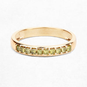 0.27 Carat Genuine Yellow Diamond 14K Yellow Gold Ring (SI1-SI2)