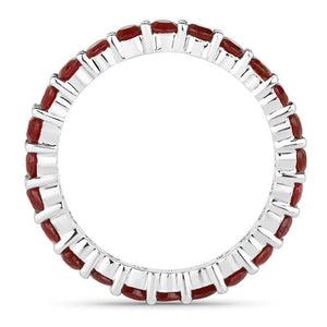 1.63 Carat Genuine Ruby 14K White Gold Ring