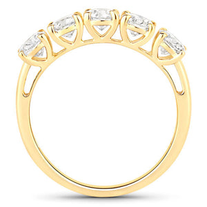 1.50 Carat Genuine Lab Grown Diamond 14K Yellow Gold Ring