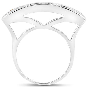 1.08 Carat Genuine Multi Sapphire .925 Sterling Silver Ring