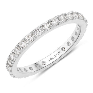 1.00 Carat Lab Grown Diamond 14K White Gold Ring