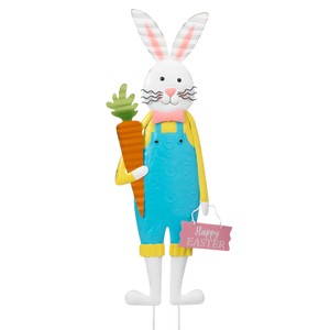 Metal Easter Bunny Yard Stake -