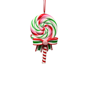 Candycane Treats Hanging Ornament - Multicolor Pinwheel