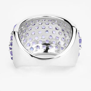 4.22 Carat Genuine Tanzanite .925 Sterling Silver Ring