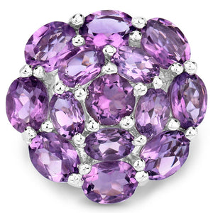 9.28 Carat Genuine Amethyst .925 Sterling Silver Ring