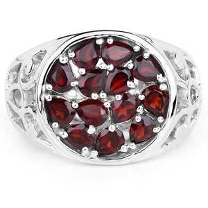 2.34 Carat Genuine Garnet .925 Sterling Silver Ring