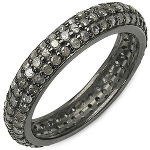 1.40 Carat Genuine TLB Diamond .925 Sterling Silver Ring