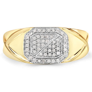 0.24 Carat Genuine White Diamond .925 Sterling Silver Ring