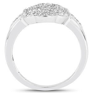 14K Yellow Gold Plated 0.29 Carat Genuine White Diamond .925 Sterling Silver Ring