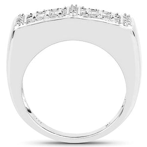 14K Yellow Gold Plated 0.19 Carat Genuine White Diamond .925 Sterling Silver Ring